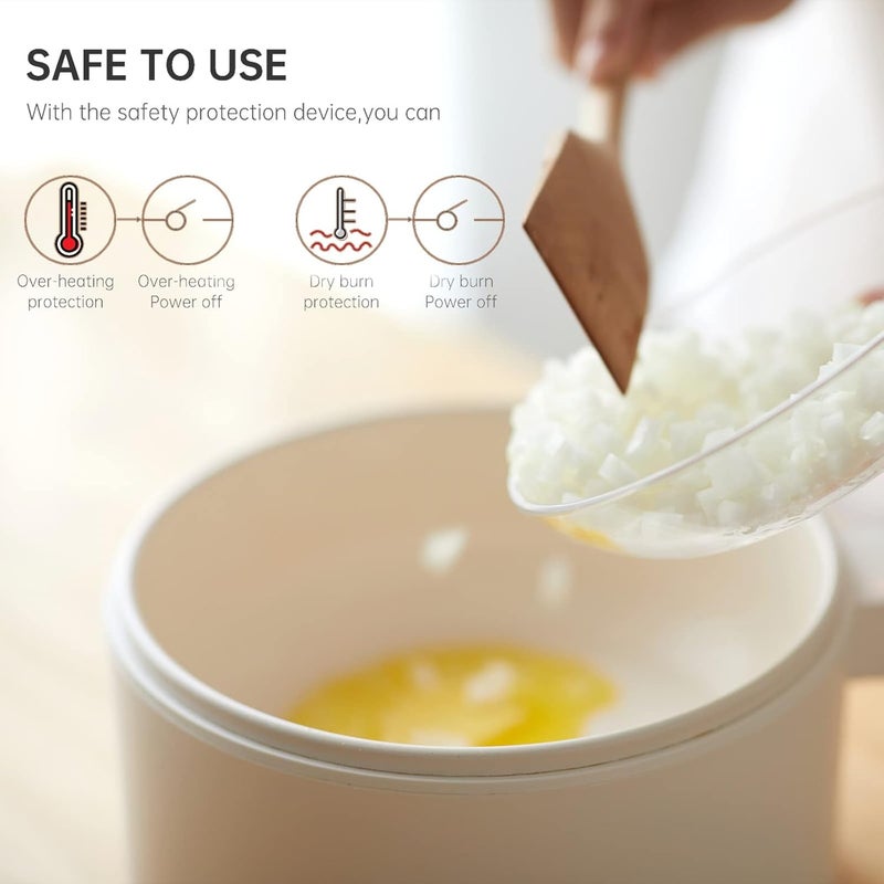 olayks olakys. Electric Hot Pot with Steamer,1.5L Ceramic Glaze Non-stick Portable Pot, Dual Power Multi-functional Electric Cooker, Suitable for Steak, Pasta, Hot Pot, Ramen, Electric Pot for Dorm - Image 4